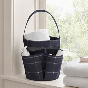 Boxter Plaid Shower Caddy