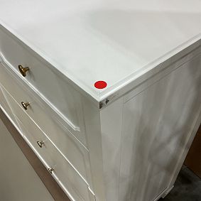 Open Box: Auburn 9-Drawer Grand Dresser (64"W x 19"D) - Simply White, Gold
