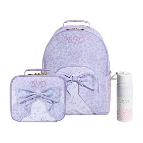 Gear-Up LoveShackFancy Lavender Prairie Ditsy Backpack, Lunch Box and Water Bottle Bundle, Set of 3