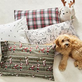  Festive Faux-Fur Dog Pillow