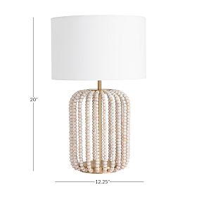 Remy Wood Bead Table Lamp (20")