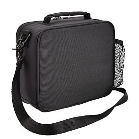 Black Solid Backpack and Cold Pack Lunch Bundle