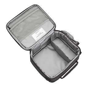 Black Solid Backpack and Cold Pack Lunch Bundle
