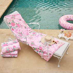 LoveShackFancy Garden Damask Beach Towel UPF 50+