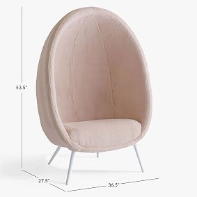 Faux Fur Blush Cave Chair