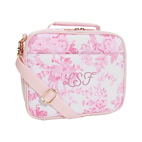 Gear-Up LoveShackFancy Pink Damask Backpack &amp; Cold Pack Lunch Box Bundle