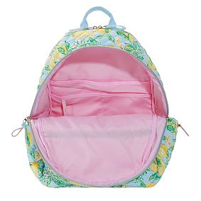 Lilly Pulitzer Quilted Make Lemonade Backpack &amp; Water Bottle Bundle