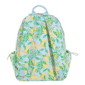 Lilly Pulitzer Quilted Make Lemonade Backpack &amp; Water Bottle Bundle