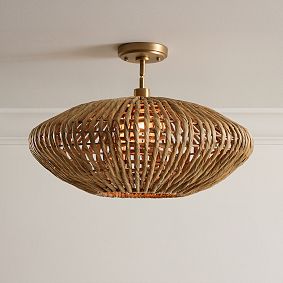 Woven Semi-Flush Mount (36.5")