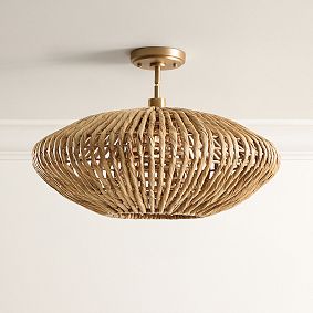 Woven Semi-Flush Mount (36.5")