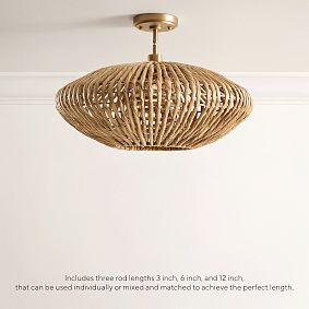 Woven Semi-Flush Mount (36.5")