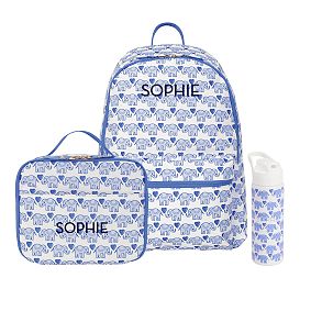 Colby Roller Rabbit Hathi Heart Backpack and Lunch Box and Water Bottle Bundle, Set of 3