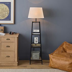 Seadrift And Metal Floor Lamp