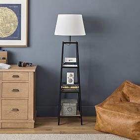 Seadrift And Metal Floor Lamp