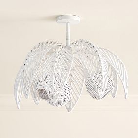 Palm Tree Rattan Chandelier (15")