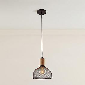 Mesh Metal Hanging Pendant (10"-13")