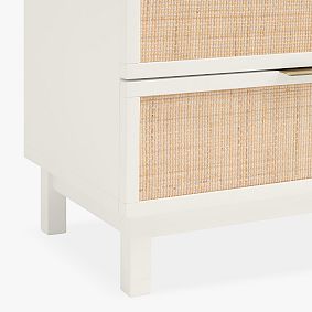 Westly Cane 5-Drawer Tall Dresser (26w x 18d")