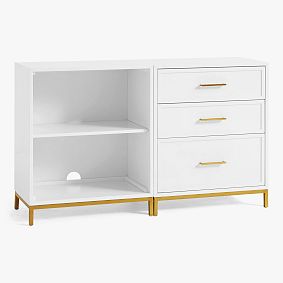 Blaire 3-Drawer &amp; Cubby Bookcase (50")