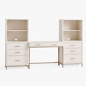 Blaire Writing Desk &amp; Mixed Bookcase Superset (90")