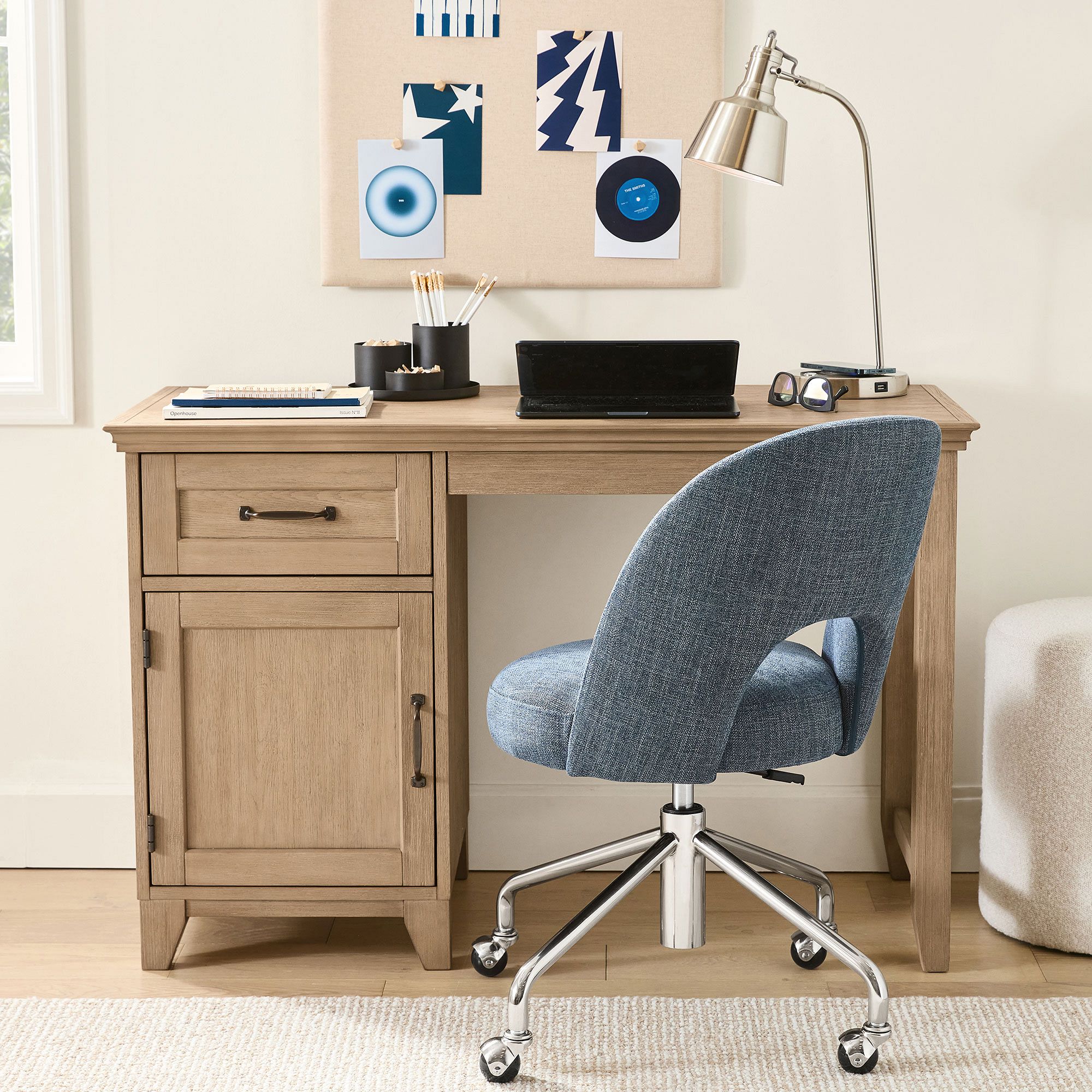 Hampton Small Space Storage Desk (46"w x 20.5"d) by Pottery Barn Teen