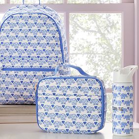 Colby Roller Rabbit Hathi Heart Backpack and Lunch Box and Water Bottle Bundle, Set of 3