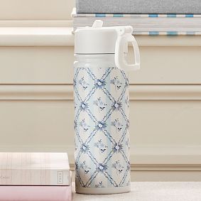 Slim Hill House Blue Trellis Water Bottle