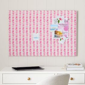 Pink Palm Puff No Nails Frameless Pinboard