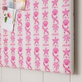 Pink Palm Puff No Nails Frameless Pinboard
