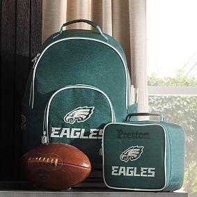 Gear-Up NFL Philadelphia Eagles Large Backpack and Lunch Box Bundle, Set of 2