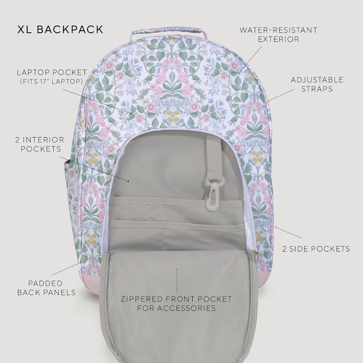 booq dp-grf daypack lightweight everyday laptop backpack grayfetti Port Authority BG226 Daily Commute and another front pocket with a comprehensive organization panel to keep smaller items neatly arranged LoveShackFancy Prairie Ditsy With Bow
