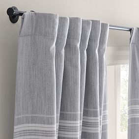 Windward Stripe Blackout Curtain, Set of 2