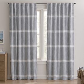 Windward Stripe Blackout Curtain, Set of 2