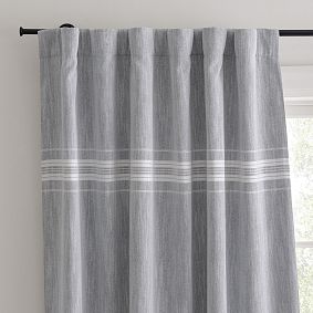 Windward Stripe Blackout Curtain, Set of 2