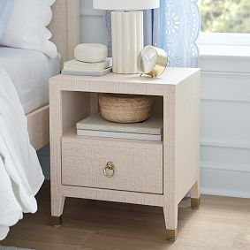 AERIN Raffia Nightstand (19")