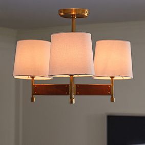 Classic Leather Semi Flushmount