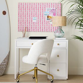 Pink Palm Puff No Nails Frameless Pinboard