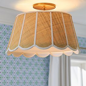 Frankie Woven Grass Cloth Flushmount (19")