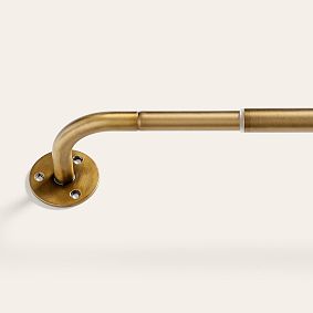 Open Box: Single Room Darkening Rod, 28" - 48" - Brass