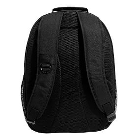 Solid Black Backpack and Solid Black Slim Water Bottle Bundle