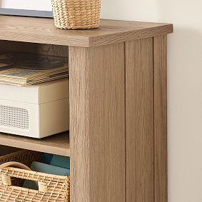 Turner Single Pedestal Storage Desk &amp; Bookcase Set (107.5"w x 20"d)