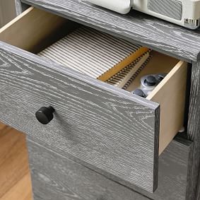 Highland 18" Narrow Bookshelf with Storage Drawers