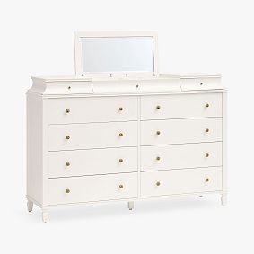 Charlotte 10 Drawer Grand Vanity Dresser (63.5w x 19d")