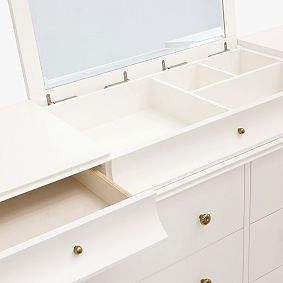 Charlotte 10 Drawer Grand Vanity Dresser (63.5w x 19d")
