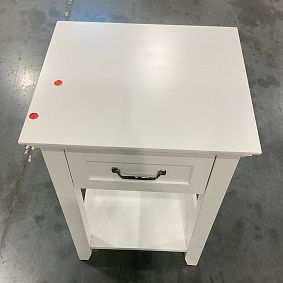 Open Box: Hampton Nightstand (19") - Simply White, Black Nickel