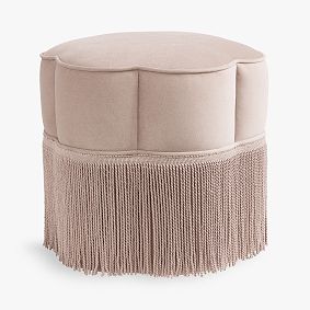 Open Box: Tassel Vanity Stool - Performance Plush Chenille Blush