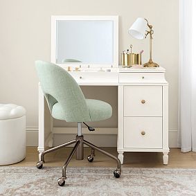 Charlotte Single Pedestal Flip Top Vanity (42"w x 22"d)