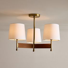 Classic Leather Semi Flushmount