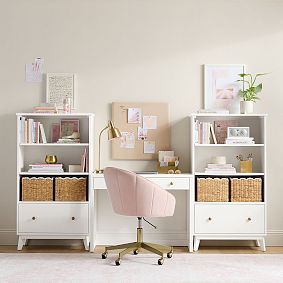 Keaton Writing Desk &amp; Bookcase Set (100"x17")