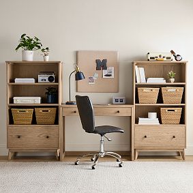 Keaton Writing Desk &amp; Bookcase Set (100"x17")