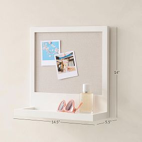 No Nails Pinboard With Display Shelf (15"x14")
